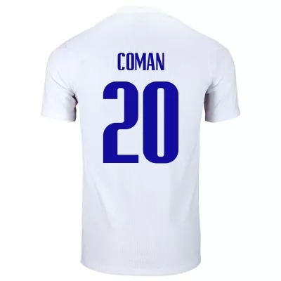 Mujer Selección de fútbol de Francia Camiseta Kingsley Coman #20 2ª Equipación Blanco 2021 Chile
