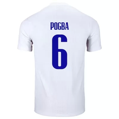 Niño Selección de fútbol de Francia Camiseta Paul Pogba #6 2ª Equipación Blanco 2021 Chile