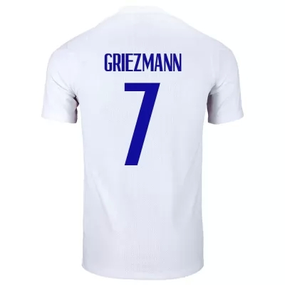Hombre Selección de fútbol de Francia Camiseta Antoine Griezmann #7 2ª Equipación Blanco 2021 Chile