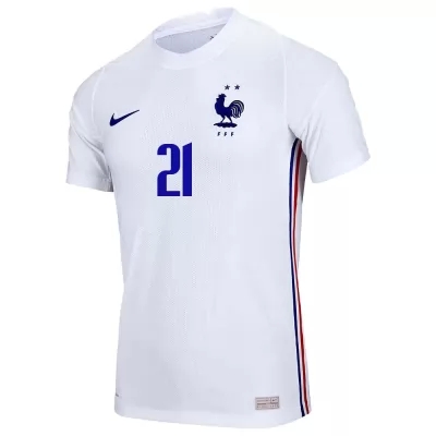 Niño Selección De Fútbol De Francia Camiseta Lucas Hernandez #21 2ª Equipación Blanco 2021 Chile