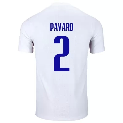 Niño Selección de fútbol de Francia Camiseta Benjamin Pavard #2 2ª Equipación Blanco 2021 Chile