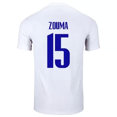 Mujer Selección de fútbol de Francia Camiseta Kurt Zouma #15 2ª Equipación Blanco 2021 Chile
