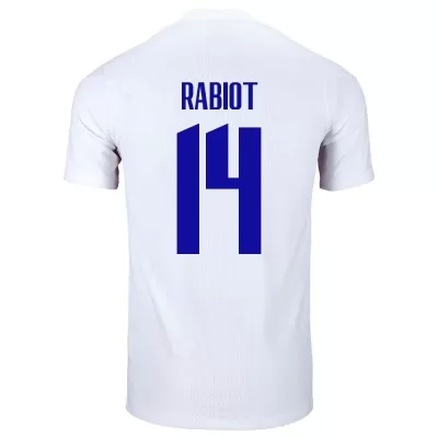 Hombre Selección de fútbol de Francia Camiseta Adrien Rabiot #14 2ª Equipación Blanco 2021 Chile