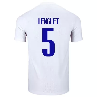 Hombre Selección de fútbol de Francia Camiseta Clement Lenglet #5 2ª Equipación Blanco 2021 Chile