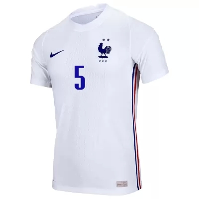 Mujer Selección de fútbol de Francia Camiseta Clement Lenglet #5 2ª Equipación Blanco 2021 Chile