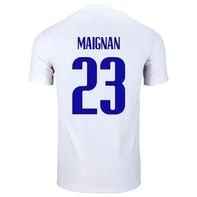 Niño Selección de fútbol de Francia Camiseta Mike Maignan #23 2ª Equipación Blanco 2021 Chile