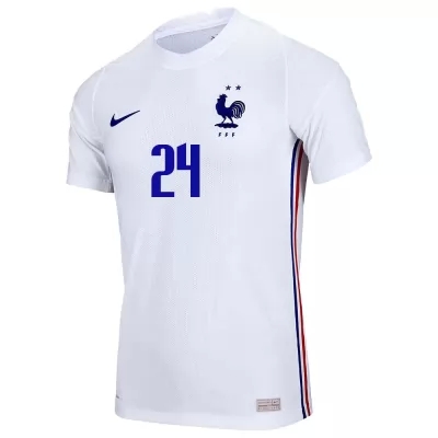 Mujer Selección de fútbol de Francia Camiseta Leo Dubois #24 2ª Equipación Blanco 2021 Chile
