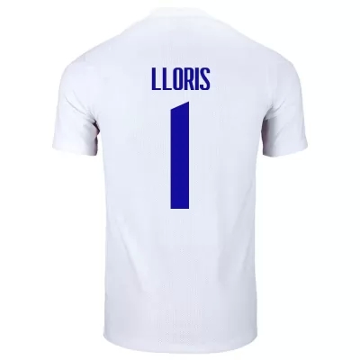 Mujer Selección de fútbol de Francia Camiseta Hugo Lloris #1 2ª Equipación Blanco 2021 Chile