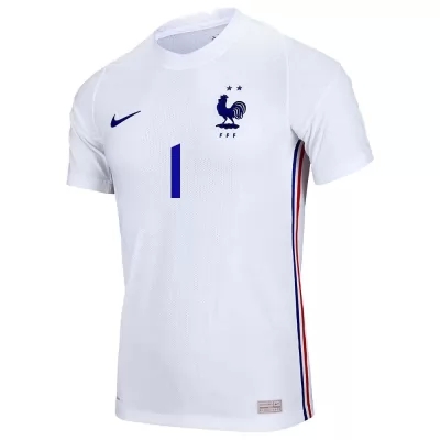 Niño Selección De Fútbol De Francia Camiseta Hugo Lloris #1 2ª Equipación Blanco 2021 Chile