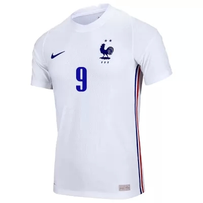 Mujer Selección de fútbol de Francia Camiseta Olivier Giroud #9 2ª Equipación Blanco 2021 Chile