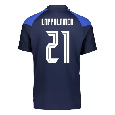 Mujer Selección de fútbol de Finlandia Camiseta Lassi Lappalainen #21 2ª Equipación Azul oscuro 2021 Chile