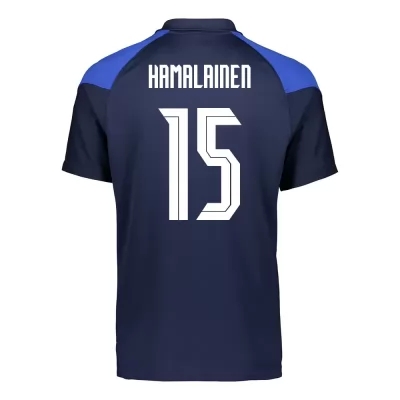 Mujer Selección de fútbol de Finlandia Camiseta Niko Hamalainen #15 2ª Equipación Azul oscuro 2021 Chile