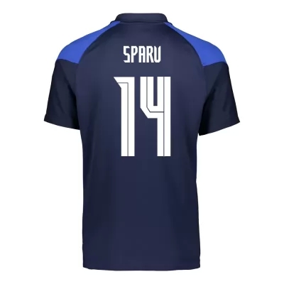 Mujer Selección de fútbol de Finlandia Camiseta Tim Sparv #14 2ª Equipación Azul oscuro 2021 Chile