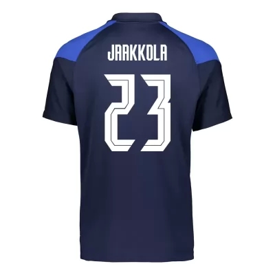 Mujer Selección de fútbol de Finlandia Camiseta Anssi Jaakkola #23 2ª Equipación Azul oscuro 2021 Chile