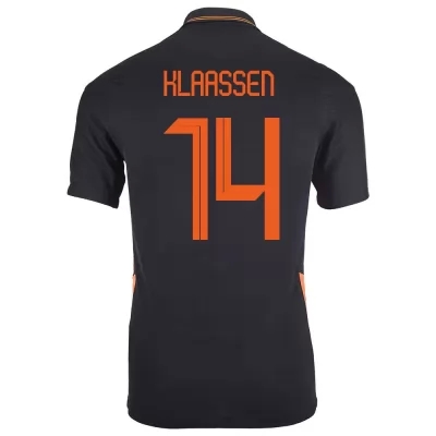 Niño Selección de fútbol de los Países Bajos Camiseta Davy Klaassen #14 2ª Equipación Negro 2021 Chile