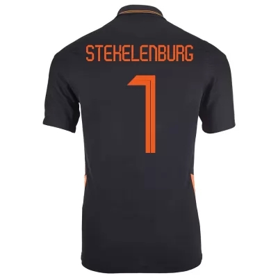Mujer Selección de fútbol de los Países Bajos Camiseta Maarten Stekelenburg #1 2ª Equipación Negro 2021 Chile