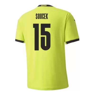 Mujer Selección de fútbol de la República Checa Camiseta Tomas Soucek #15 2ª Equipación Verde claro 2021 Chile