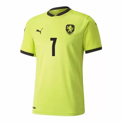 Mujer Selección de fútbol de la República Checa Camiseta Antonin Barak #7 2ª Equipación Verde claro 2021 Chile