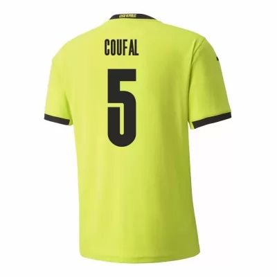 Mujer Selección de fútbol de la República Checa Camiseta Vladimir Coufal #5 2ª Equipación Verde claro 2021 Chile