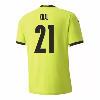 Mujer Selección de fútbol de la República Checa Camiseta Alex Kral #21 2ª Equipación Verde claro 2021 Chile