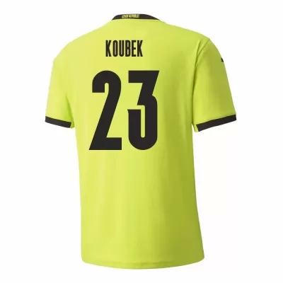 Mujer Selección de fútbol de la República Checa Camiseta Tomas Koubek #23 2ª Equipación Verde claro 2021 Chile