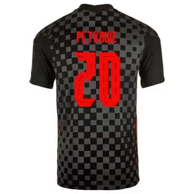 Mujer Selección de fútbol de Croacia Camiseta Bruno Petkovic #20 2ª Equipación Negro gris 2021 Chile