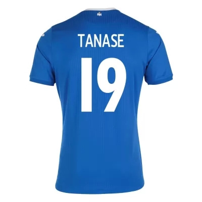 Mujer Selección de fútbol de Rumania Camiseta Florin Tanase #19 2ª Equipación Azul 2021 Chile
