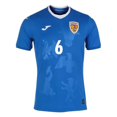 Mujer Selección de fútbol de Rumania Camiseta Vlad Chiriches #6 2ª Equipación Azul 2021 Chile