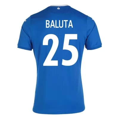 Mujer Selección de fútbol de Rumania Camiseta Alexandru Baluta #25 2ª Equipación Azul 2021 Chile