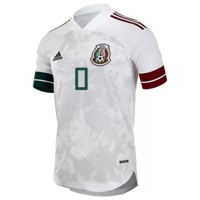 Mujer Selección de fútbol de México Camiseta Jose Macias #0 2ª Equipación Blanco negro 2021 Chile