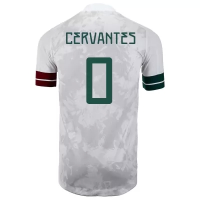 Niño Selección de fútbol de México Camiseta Alan Cervantes #0 2ª Equipación Blanco negro 2021 Chile