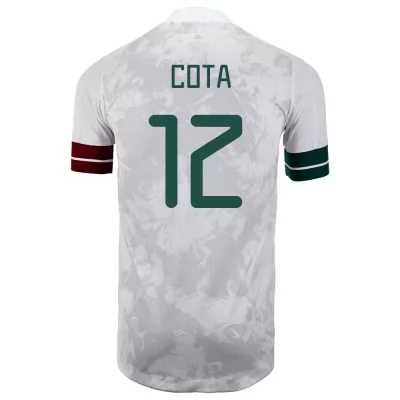 Mujer Selección de fútbol de México Camiseta Rodolfo Cota #12 2ª Equipación Blanco negro 2021 Chile