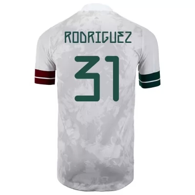 Mujer Selección de fútbol de México Camiseta Osvaldo Rodriguez #31 2ª Equipación Blanco negro 2021 Chile