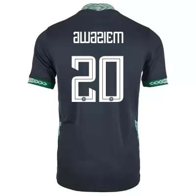 Mujer Selección de fútbol de Nigeria Camiseta Chidozie Awaziem #20 2ª Equipación Negro 2021 Chile