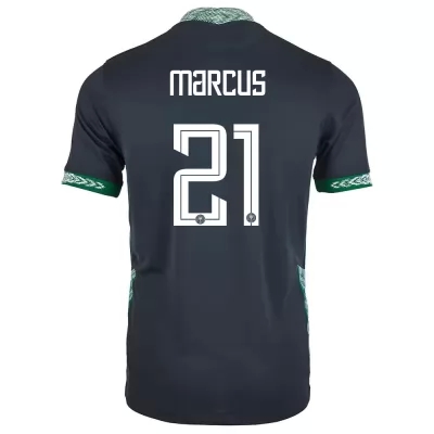 Mujer Selección de fútbol de Nigeria Camiseta Abraham Marcus #21 2ª Equipación Negro 2021 Chile