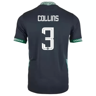Mujer Selección de fútbol de Nigeria Camiseta Jamilu Collins #3 2ª Equipación Negro 2021 Chile