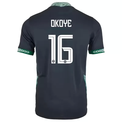 Mujer Selección de fútbol de Nigeria Camiseta Maduka Okoye #16 2ª Equipación Negro 2021 Chile