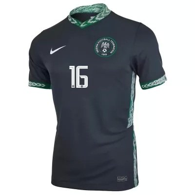 Mujer Selección de fútbol de Nigeria Camiseta Maduka Okoye #16 2ª Equipación Negro 2021 Chile