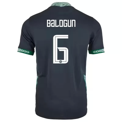 Mujer Selección de fútbol de Nigeria Camiseta Leon Balogun #6 2ª Equipación Negro 2021 Chile
