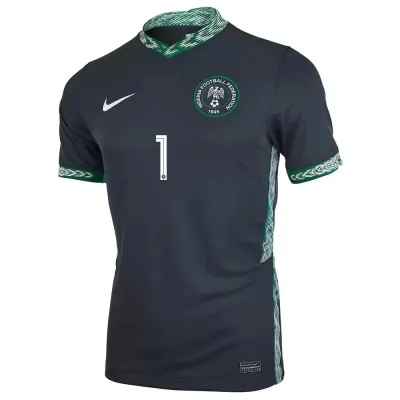 Mujer Selección de fútbol de Nigeria Camiseta Francis Uzoho #1 2ª Equipación Negro 2021 Chile