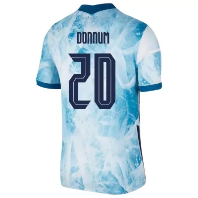 Mujer Selección de fútbol de Noruega Camiseta Aron Donnum #20 2ª Equipación Azul claro 2021 Chile