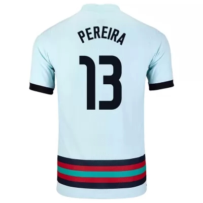 Hombre Selección de fútbol de Portugal Camiseta Danilo Pereira #13 2ª Equipación Azul claro 2021 Chile