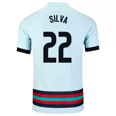 Hombre Selección de fútbol de Portugal Camiseta Rui Silva #22 2ª Equipación Azul claro 2021 Chile