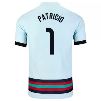 Hombre Selección de fútbol de Portugal Camiseta Rui Patricio #1 2ª Equipación Azul claro 2021 Chile