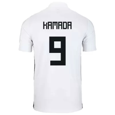 Mujer Selección de fútbol de Japón Camiseta Daichi Kamada #9 2ª Equipación Blanco 2021 Chile