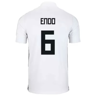 Mujer Selección de fútbol de Japón Camiseta Wataru Endo #6 2ª Equipación Blanco 2021 Chile