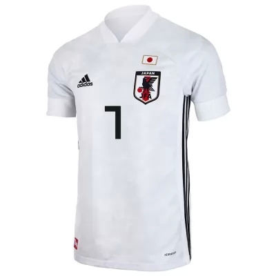 Mujer Selección de fútbol de Japón Camiseta Hidemasa Morita #7 2ª Equipación Blanco 2021 Chile