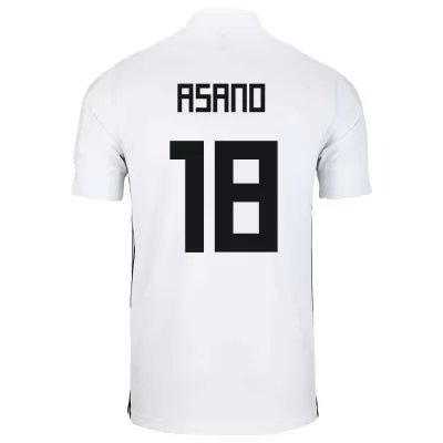 Mujer Selección de fútbol de Japón Camiseta Takuma Asano #18 2ª Equipación Blanco 2021 Chile