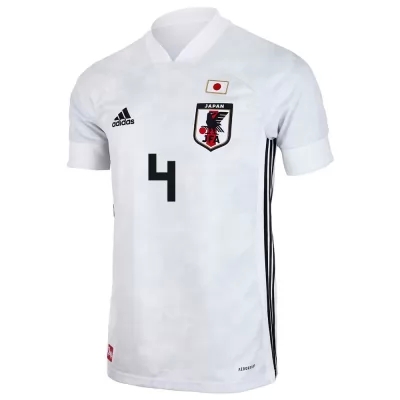Mujer Selección de fútbol de Japón Camiseta Gen Shoji #4 2ª Equipación Blanco 2021 Chile
