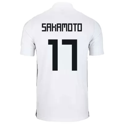 Niño Selección De Fútbol De Japón Camiseta Tatsuhiro Sakamoto #17 2ª Equipación Blanco 2021 Chile